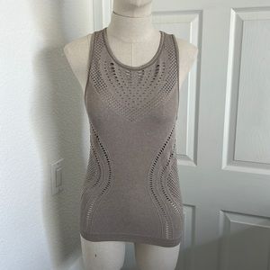 alo yoga laser-cut tank top